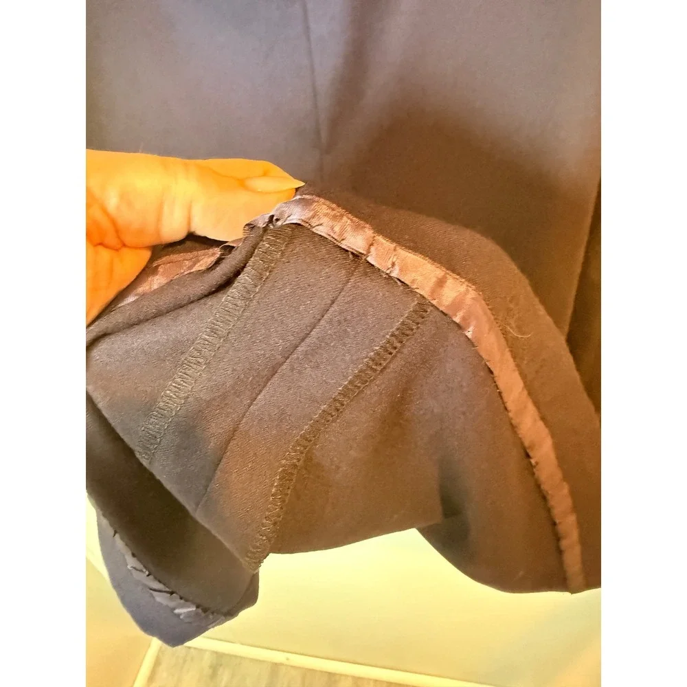 Talbots Womens Navy Blue Italian Stretch Wool Blend Midi Pencil Skirt Size 14 - Picture 7 of 9